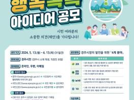 경주시, ‘행복톡톡 아이디어 공모전’ 개최 기사 이미지